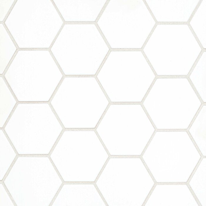 2 BOXES - Hedron 4" x 5" Ceramic Field Tile, White - 11 Square Feet (#K1275 - 2 BOXES)
