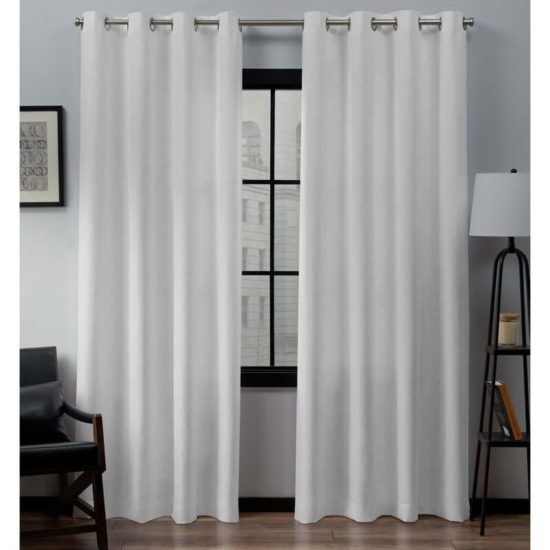 Heil Aaliyah Solid Color Semi-Sheer Grommet Curtain Panels (Set of 2) LC130
