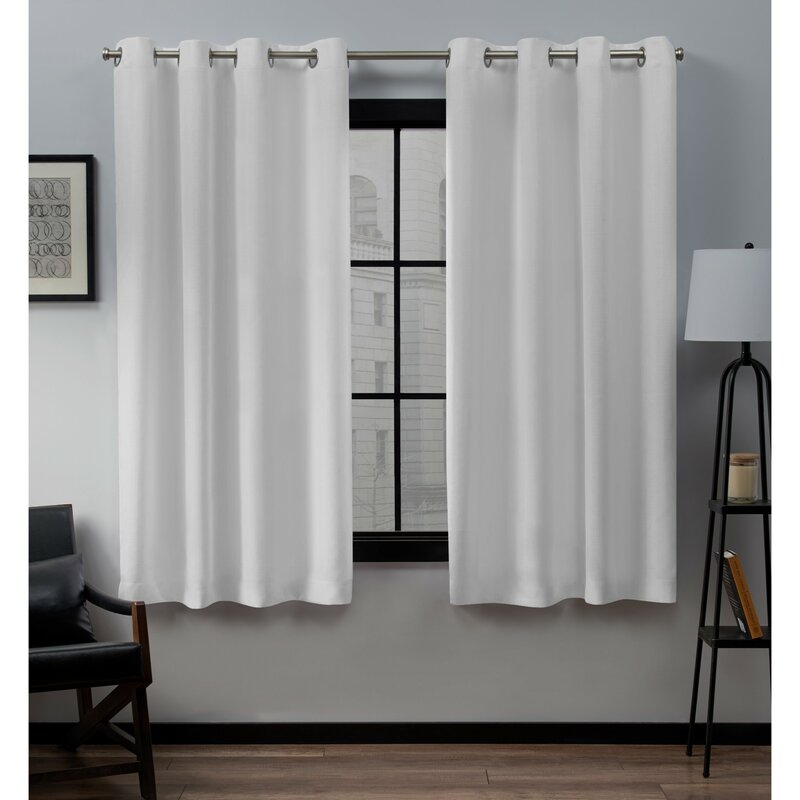 Heil Aaliyah Solid Color Semi-Sheer Grommet Curtain Panels (Set of 2) LC130