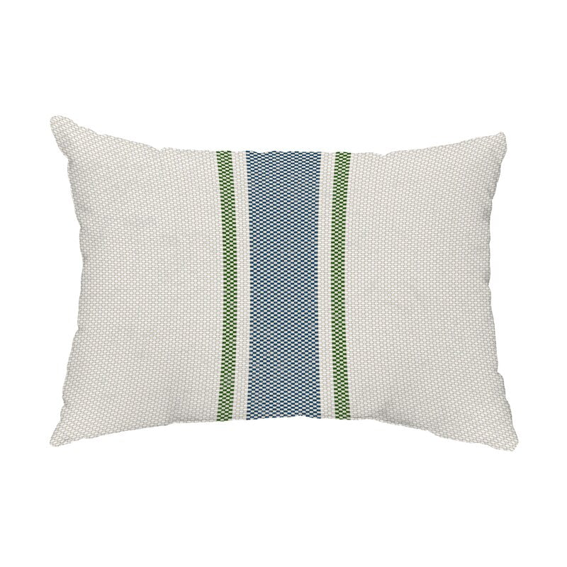 Blue Hemel Sack Outdoor Rectangular Pillow Cover and Insert (Set of 2) K8157