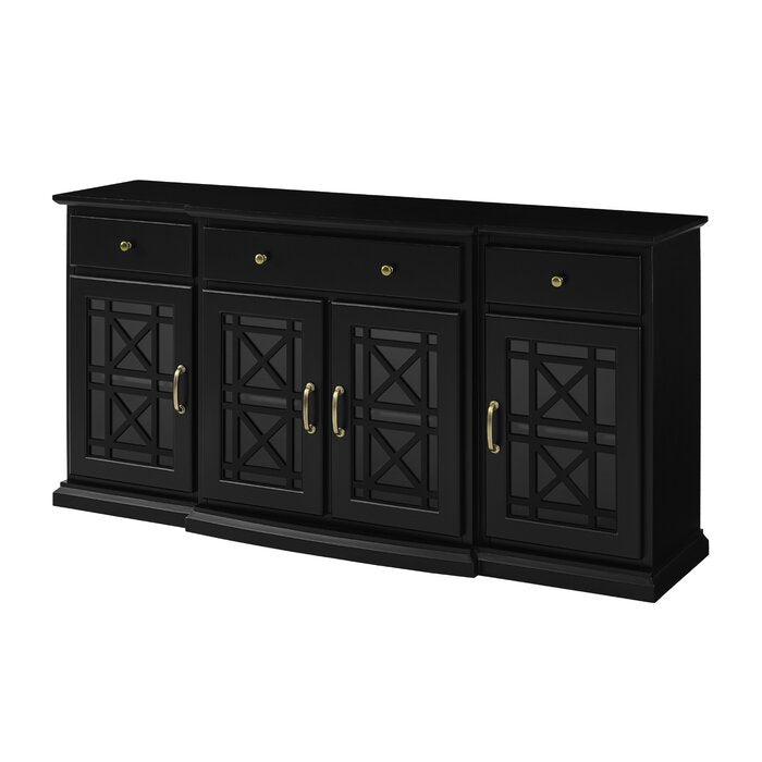 Black Hennigan 59.75'' Wide 3 Drawer Sideboard