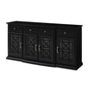 Black Hennigan 59.75'' Wide 3 Drawer Sideboard