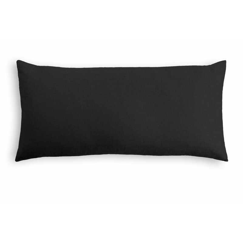 12" x 24" Black Heracleitus Rectangular Pillow Cover ss566