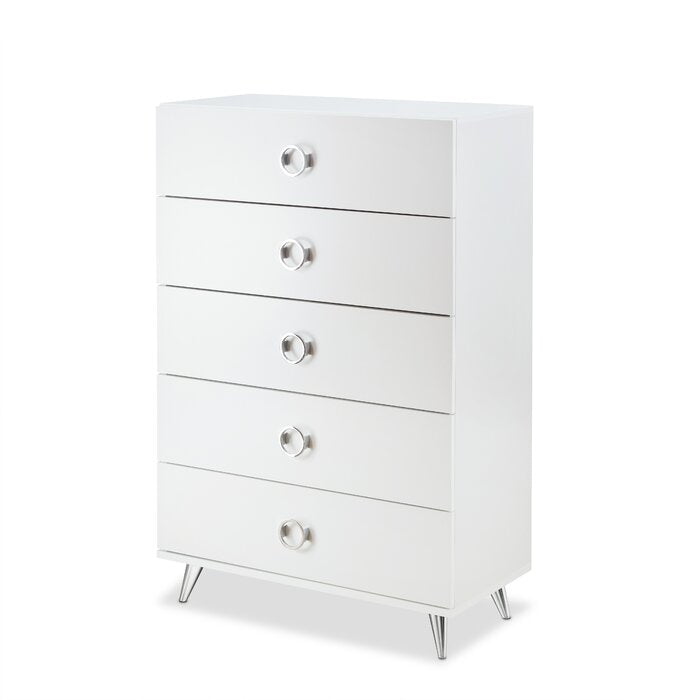 Herricks 5 - Drawer Dresser, White