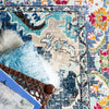 Hertzler Oriental Area Rug in Navy/Light Blue, Runner 2'2
