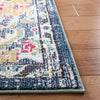 Hertzler Oriental Area Rug in Navy/Light Blue, Runner 2'2