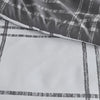 Full/Queen Comforter + 2 Standard Shams Hewish White/Gray Microfiber Reversible 3 Piece Comforter Set (Set of 3)