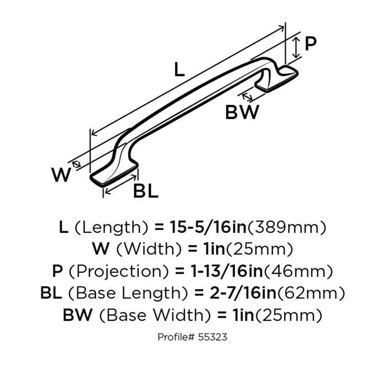 Highland Ridge 12" Center to Center Appliance Pull