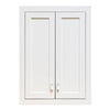 White Higuera 24'' W x 33'' H x 8'' D Solid Wood Wall Mounted Bathroom Cabinet