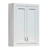 White Higuera 24'' W x 33'' H x 8'' D Solid Wood Wall Mounted Bathroom Cabinet