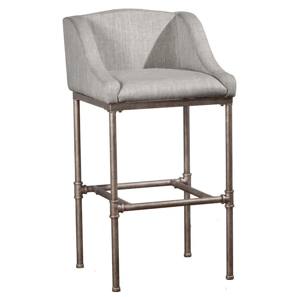 Furniture Dillion Non-Swivel Textured Silver Counter Height - 23-28 in.