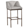 Furniture Dillion Non-Swivel Textured Silver Counter Height - 23-28 in.