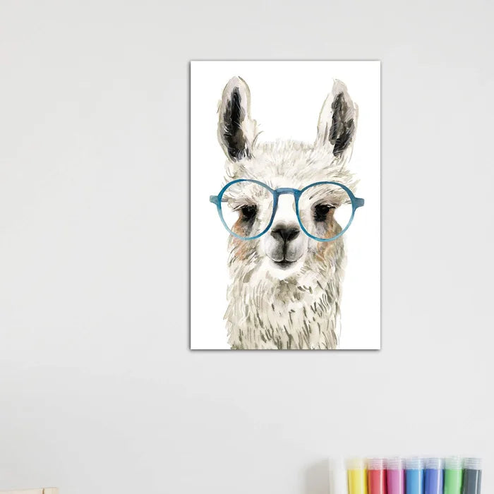 26" H x 18" W x 0.75" D Hip Llama II by Victoria Borges - Painting