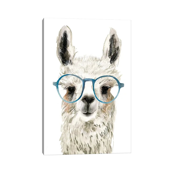 26" H x 18" W x 0.75" D Hip Llama II by Victoria Borges - Painting