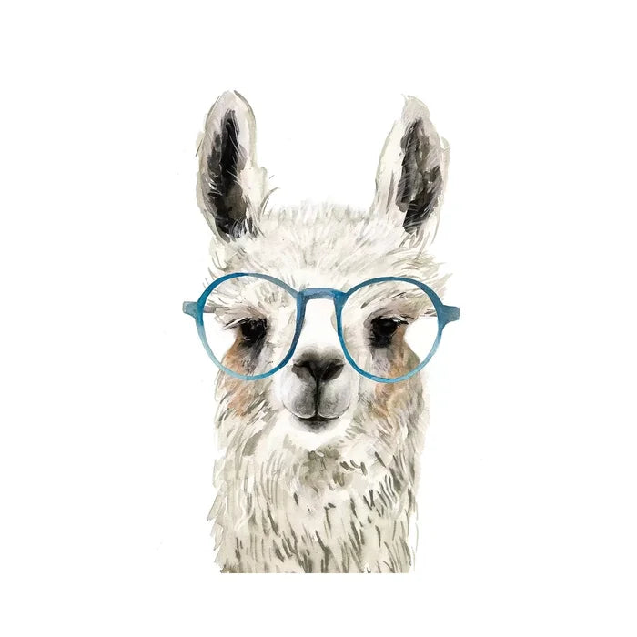 26" H x 18" W x 0.75" D Hip Llama II by Victoria Borges - Painting