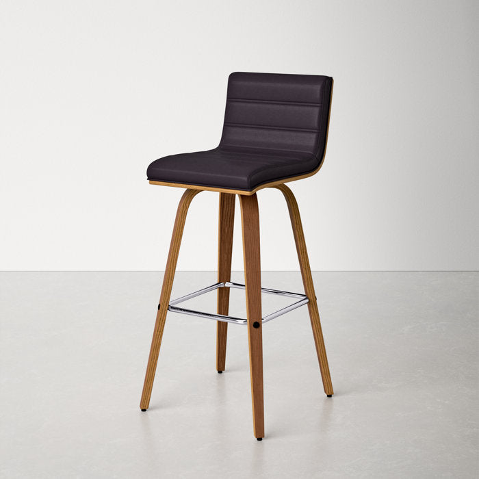 Walnut Hiram Swivel Counter Stool (26" Seat Height)