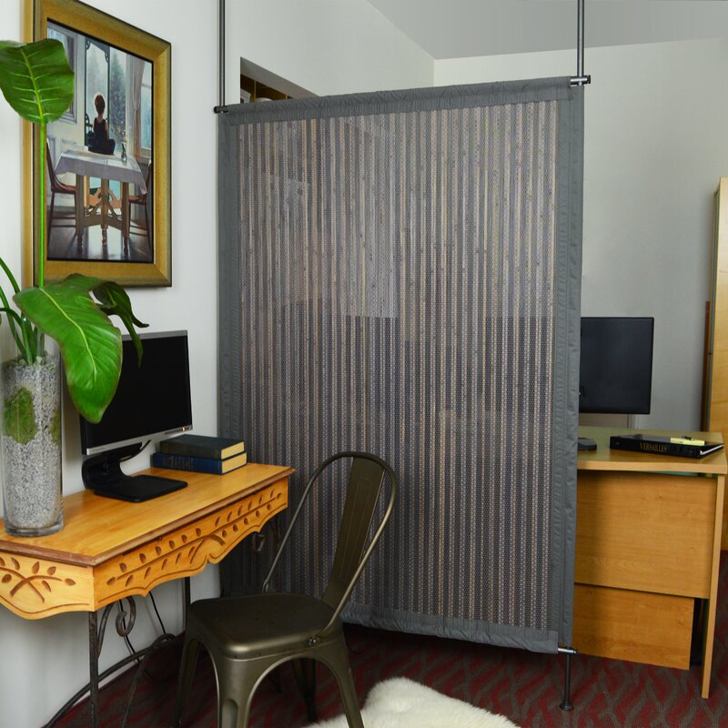 Hogge 48'' W x 120'' H Bamboo/Rattan Single Panel Room Divider (2 Boxes)