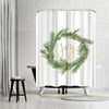 Hoopa Jetty Printables Wreath Joy Single Shower Curtain B111-VS367