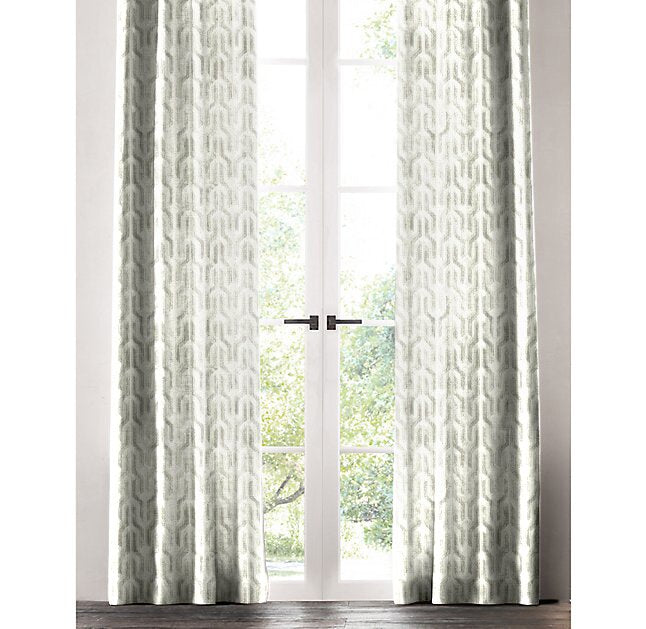 50" W x 72" L Horta Geometric Single Curtain Panel