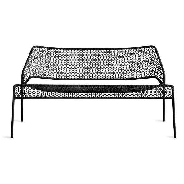 Black Hot Mesh Metal Garden Bench