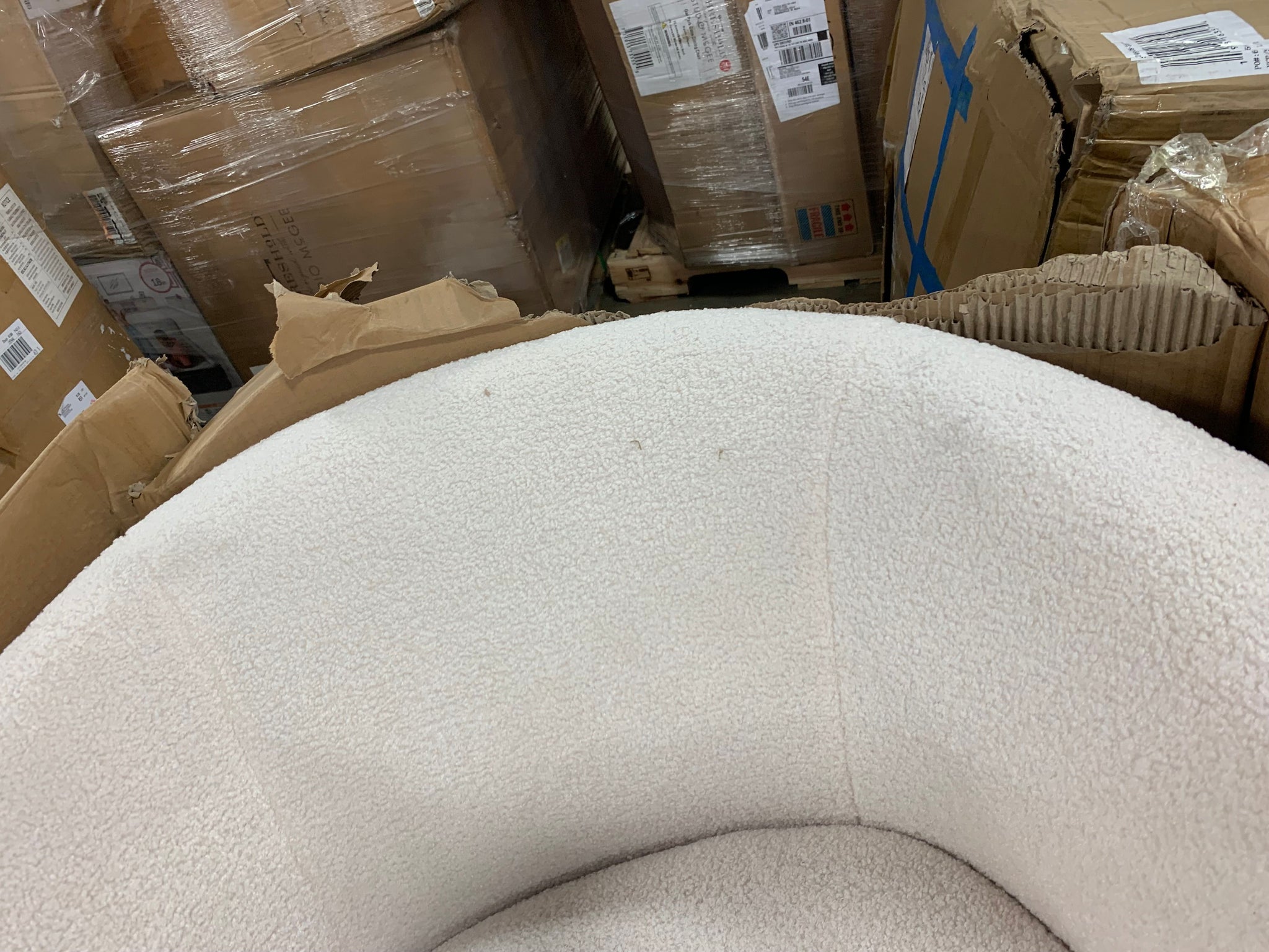 Dorton Round Swivel Barrel Chair Salvage & Co Indy