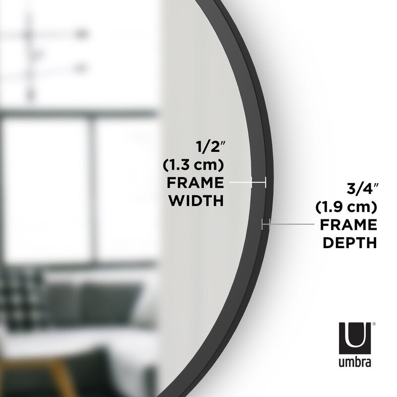 Black Hub Modern & Contemporary Accent Mirror ss656