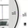 Black Hub Modern & Contemporary Accent Mirror 18