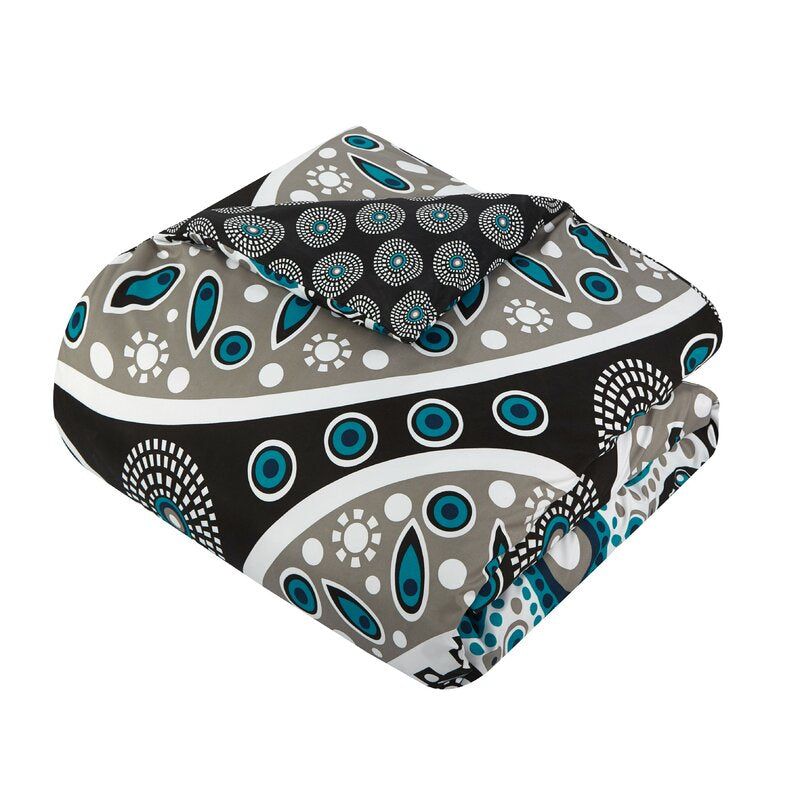 Black/Blue Hulcott Reversible Comforter Set RA147