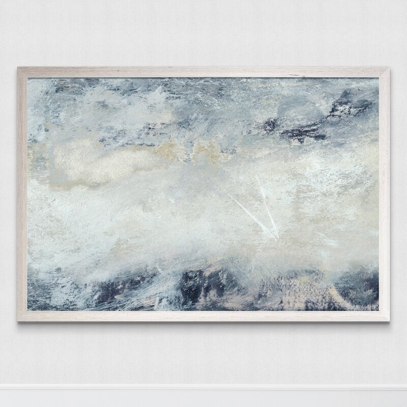 Beige/Blue/Gray 'Hushed V' by Paul Cezanne - Picture Frame Painting Print pt637