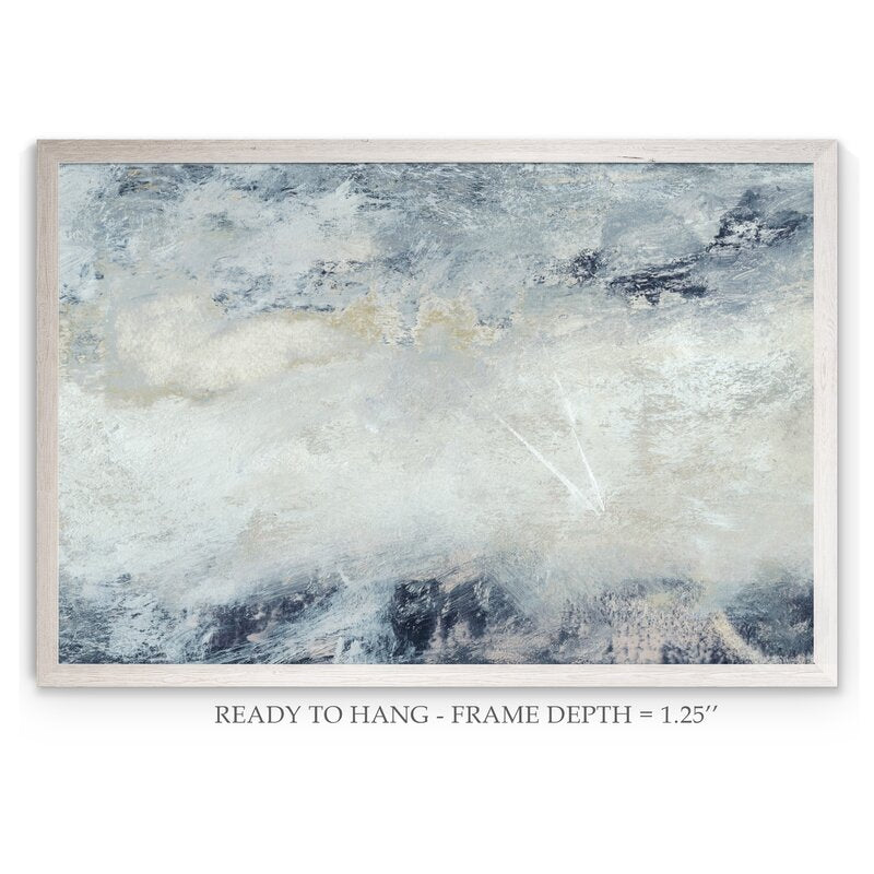 Beige/Blue/Gray 'Hushed V' by Paul Cezanne - Picture Frame Painting Print pt637