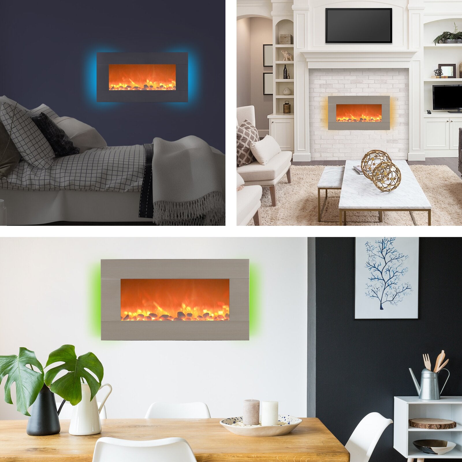 Hyler Wall Mounted Electric Fireplace TTR517