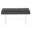 Black Hyperion One Seat Leather Bench