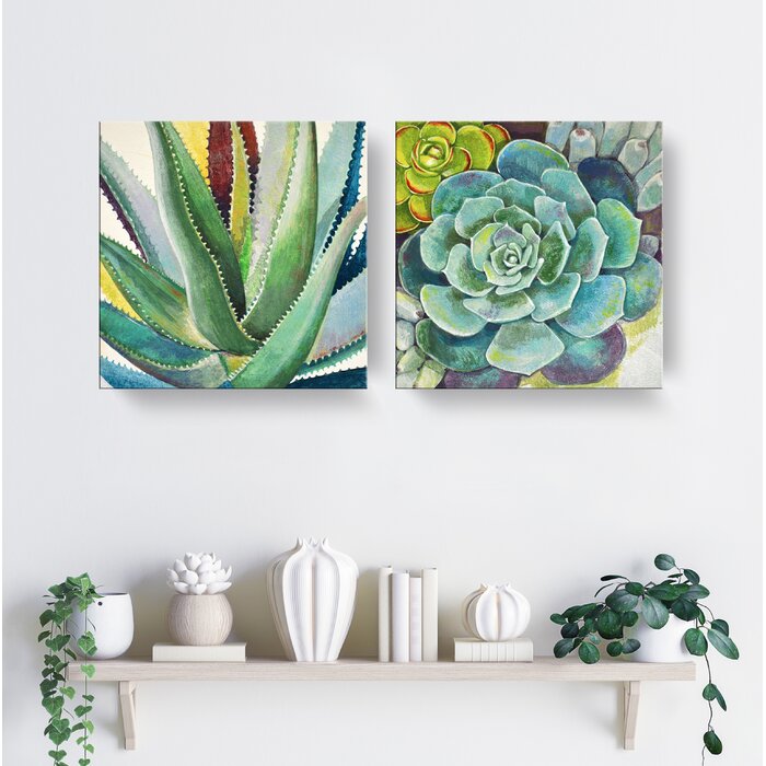 'Brilliant Succulents I/II' by Norman Wyatt Jr. - 2 Piece #LX4458