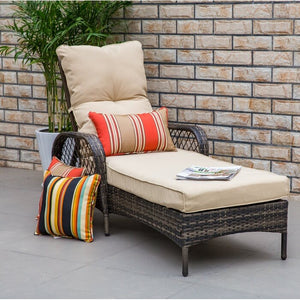 Aldusa Reclining Chaise Lounge with Cushion 1012