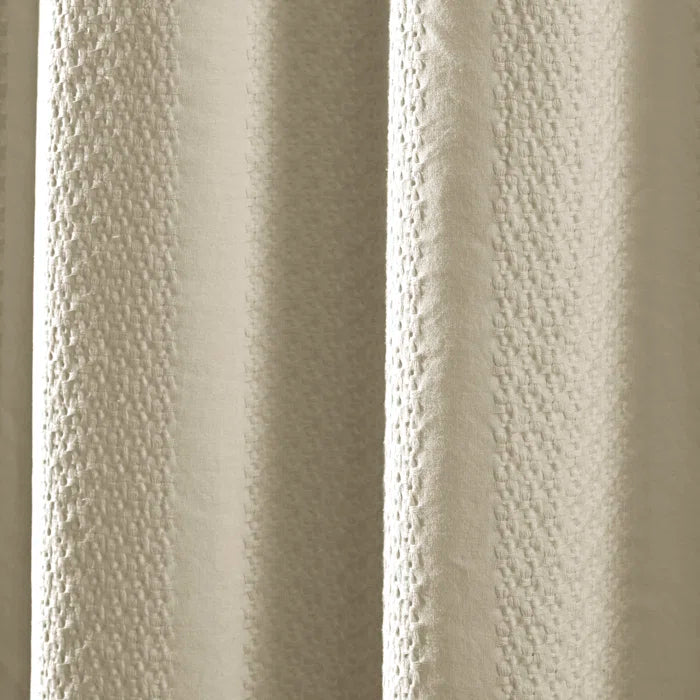 Ibtissem 100% Cotton Solid Color Single Shower Curtain, 72" x 72"