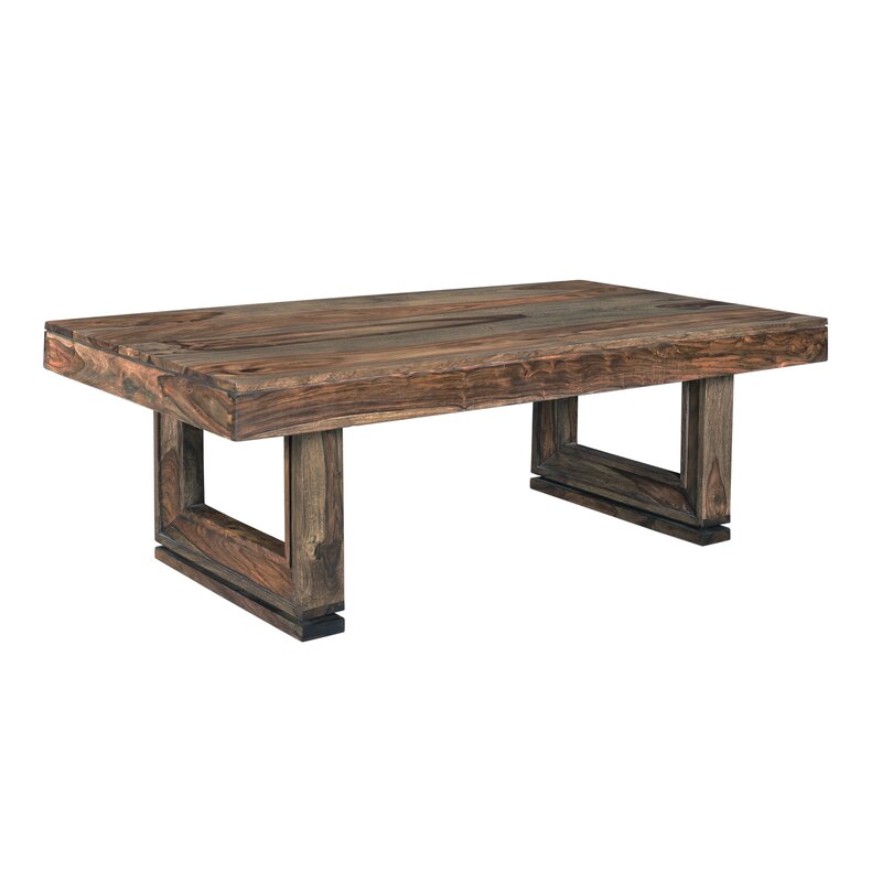 Idabel Solid Wood Sled Coffee Table 7196