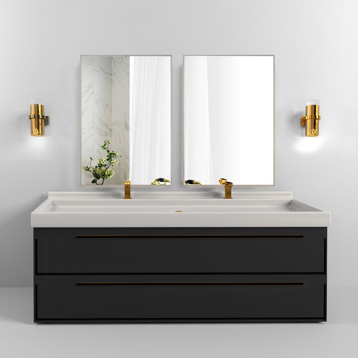 38" x 26" Silver Idina Wall Bathroom Mirror