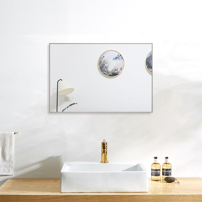 38" x 26" Silver Idina Wall Bathroom Mirror