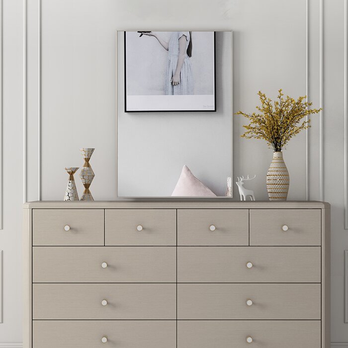 38" x 26" Silver Idina Wall Bathroom Mirror
