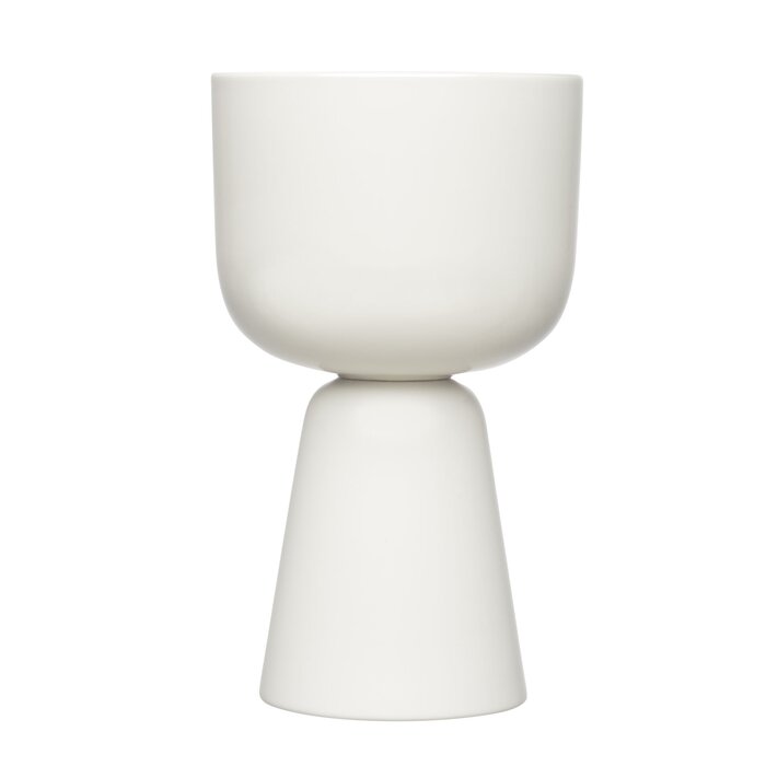 9" H x 6" W x 6" D Iittala Nappula Porcelain Urn Planter