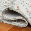 Ikat Handmade Tufted Wool Area Rug in Aqua/Turquoise rectangle 4'x6'