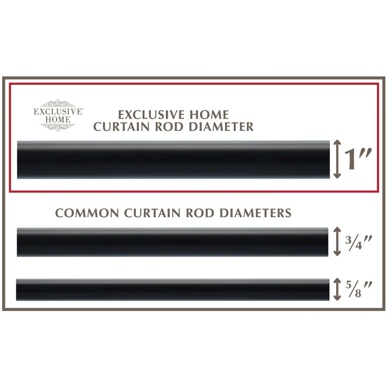 36" - 72" W Gunmetal Illinois 66" to 120" Single Curtain Rod VB111