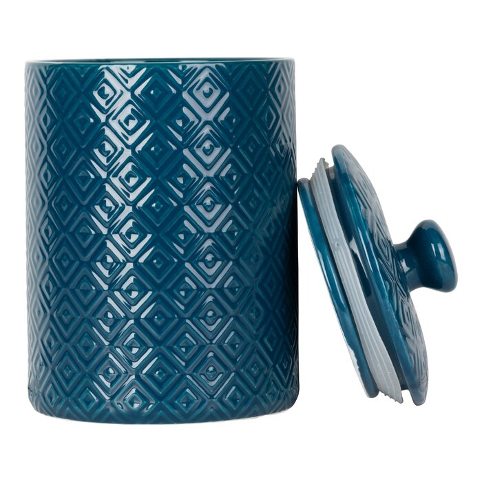Blue Ilse 3 Piece Kitchen Canister Set