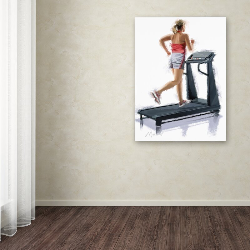 47" H x 35" W x 2" D 'In the Gym' Print on Canvas K8831