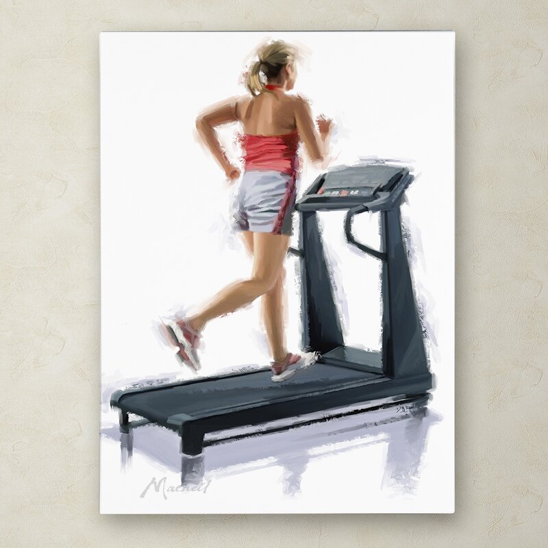 47" H x 35" W x 2" D 'In the Gym' Print on Canvas K8831