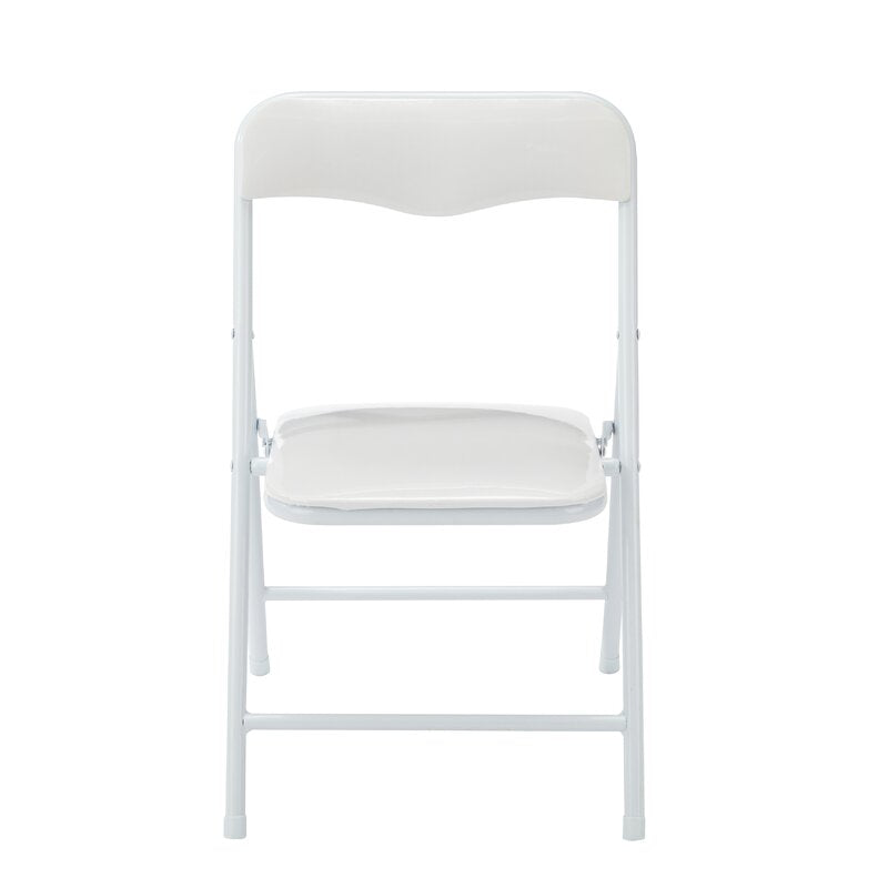 White Inbox Zero Padded Folding Chairs, Set Of Two, Black (Set of 2), 24'' H x 9'' W x 24'' D