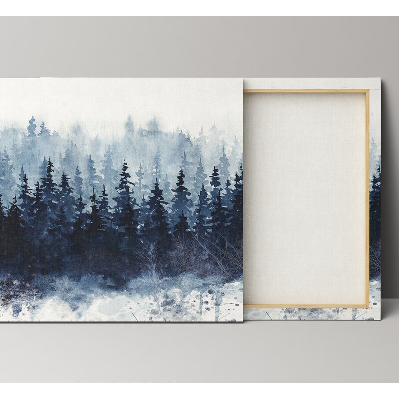 8" H x 12" W x 1.5" D Indigo Forest - Print HAB165