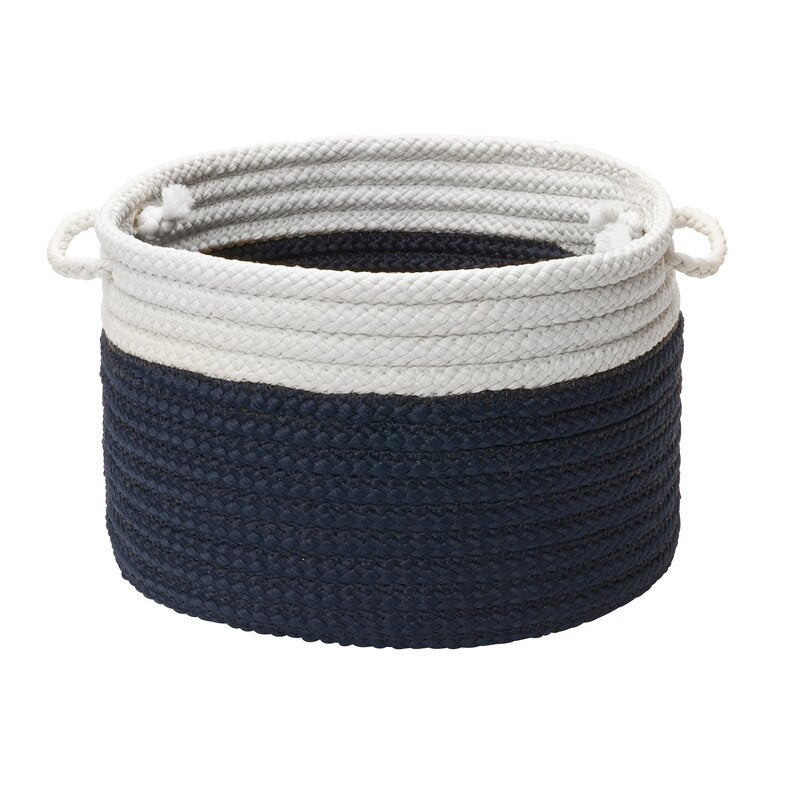 10" H x 14" W x 14" D Navy Indoor/Outdoor Fabric Basket LC521