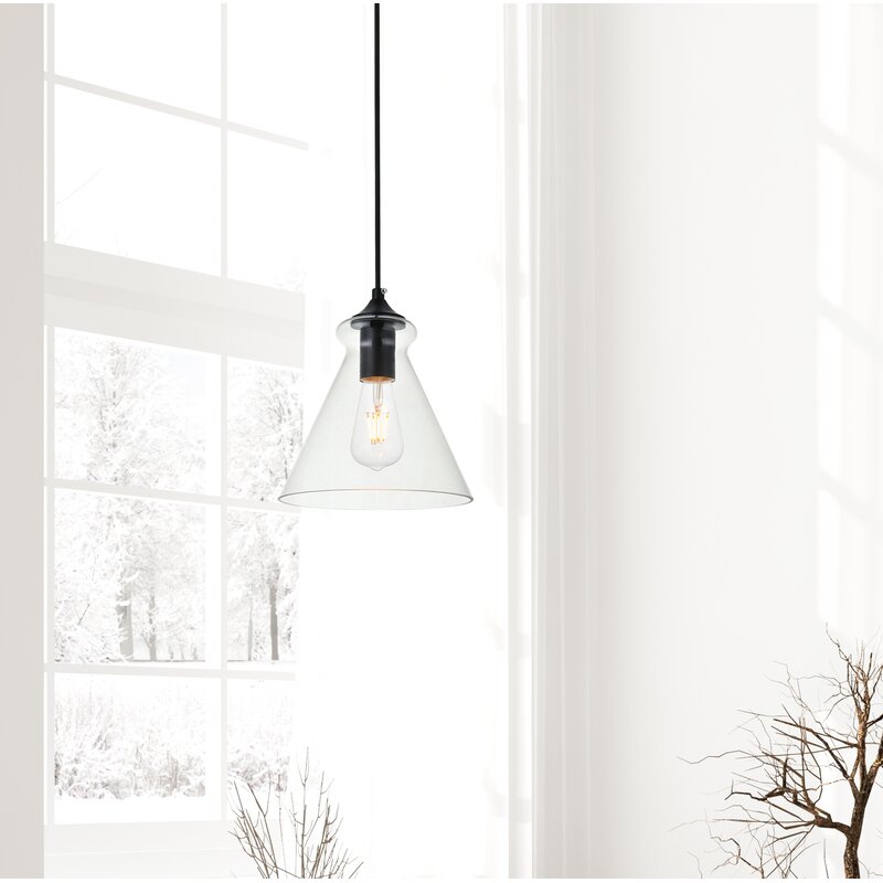Black Inola 1 - Light Single Cone Pendant