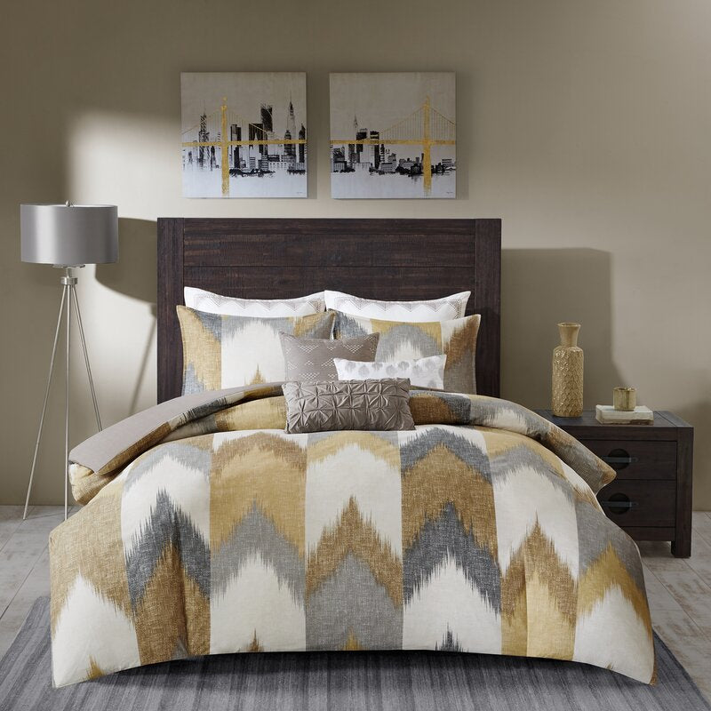 Yellow Irisha KING 200 TC Duvet Cover Set B64-VS138